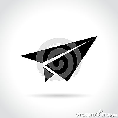 Paper plane icon on white background Vector Illustration