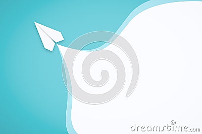 Paper Plane Travel Concept Background Stock Photo