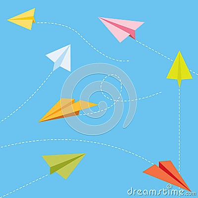 Paper planes Vector Illustration