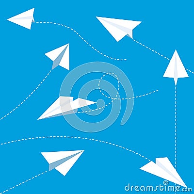 Paper planes Vector Illustration