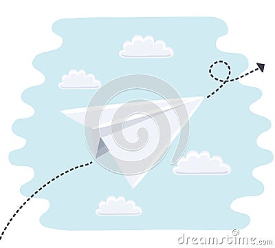 Paper Planes Background Vector Illustration