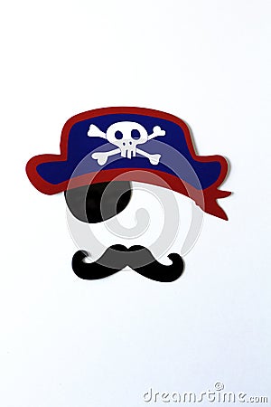 Paper props for holidays and parties. party for halloween, pirate party. Stock Photo