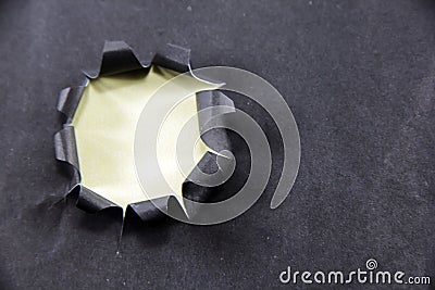 Paper that is punctured to create gaps There is space for copying ads or text. Stock Photo