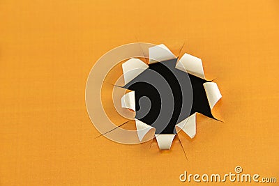Paper that is punctured to create gaps There is space for copying ads or text. Stock Photo