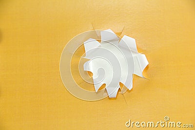 Paper that is punctured to create gaps There is space for copying ads or text. Stock Photo