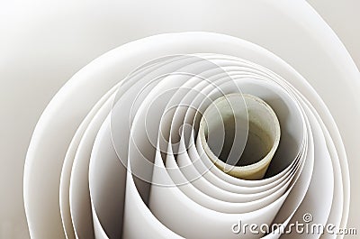 Paper roll in a print plant Stock Photo