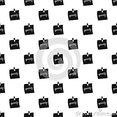 Paper sheet with text qwerty pattern vector Vector Illustration