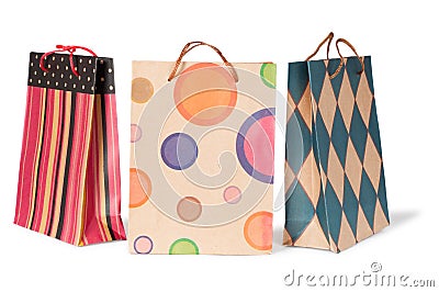 Paper shopping bags Stock Photo