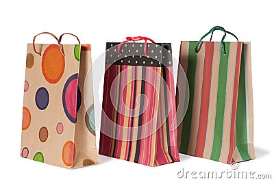 Paper shopping bags Stock Photo