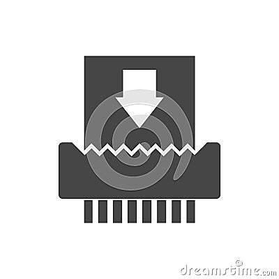 Paper Shredder Icon Vector Illustration