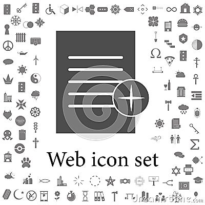 paper with the sign of addition icon. web icons universal set for web and mobile Stock Photo