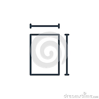 paper size icon vector from user interface concept. Thin line illustration of paper size editable stroke. paper size linear sign Vector Illustration