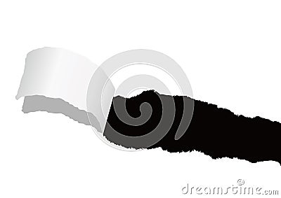 Paper slot tear Vector Illustration