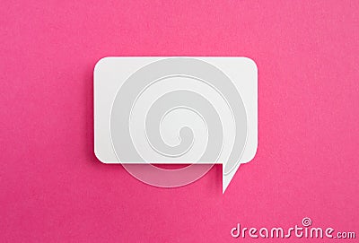 Paper speech bubble Stock Photo