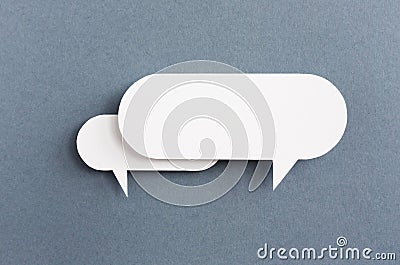 Paper speech bubbles Stock Photo