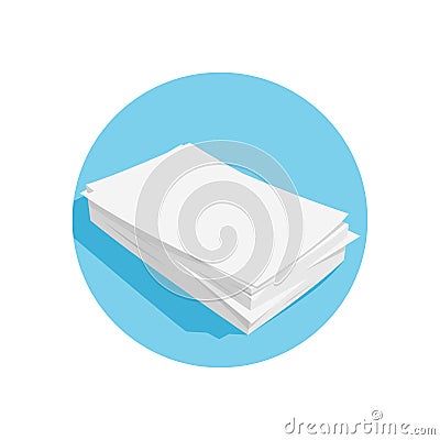 Paper stack in circle Vector Illustration