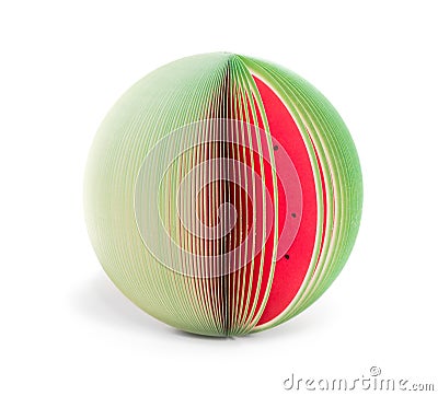 Paper stick note watermelon isolated Stock Photo