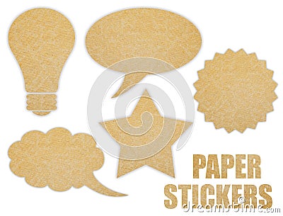 Paper stickers Stock Photo