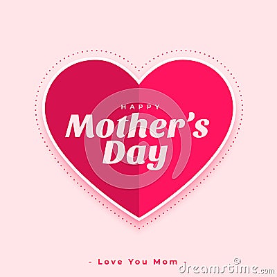 Paper style mothers day wishes greeting card Vector Illustration