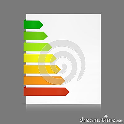Paper tags as for energy consumption levels Vector Illustration