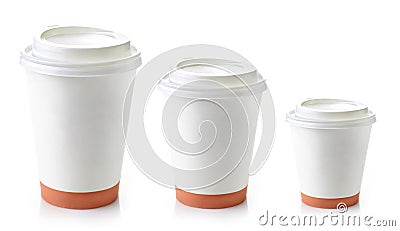 Paper take away coffee cups Stock Photo