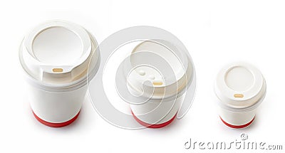 Paper take away coffee cups Stock Photo