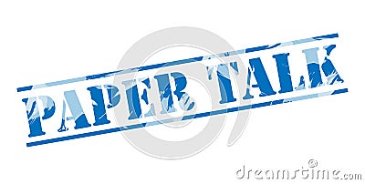 Paper talk blue stamp Stock Photo