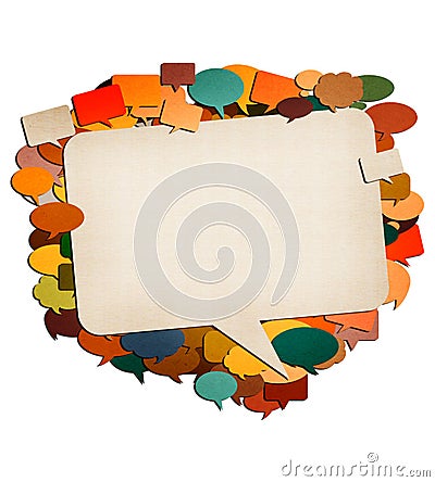 Paper talk image. Stock Photo