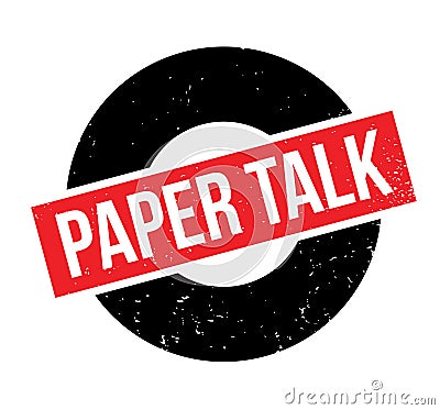 Paper Talk rubber stamp Vector Illustration