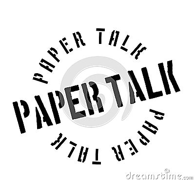 Paper Talk rubber stamp Vector Illustration