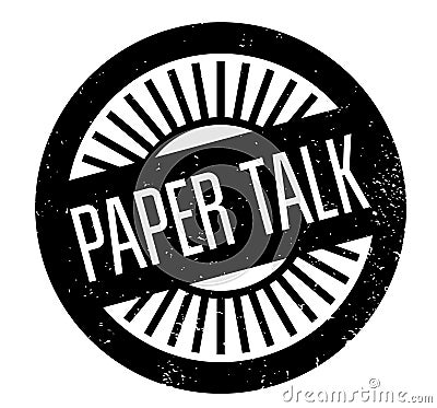 Paper Talk rubber stamp Vector Illustration