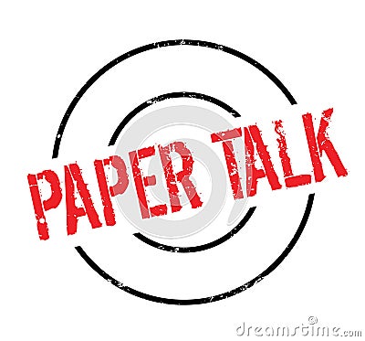 Paper Talk rubber stamp Vector Illustration