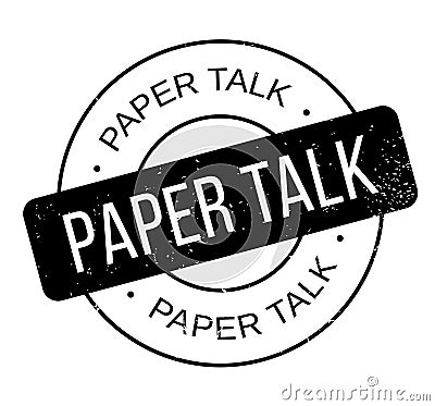 Paper Talk rubber stamp Vector Illustration