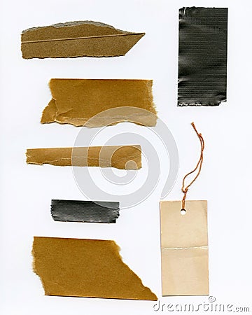 Paper And Tape Scraps Stock Photo