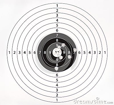 Paper target for shooting practice Stock Photo