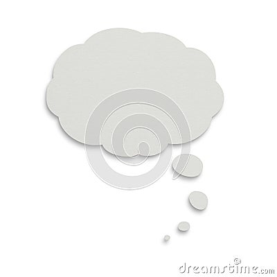 Paper thought bubble with clipping path Stock Photo