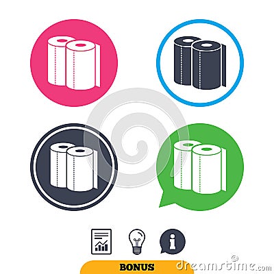 Paper towels sign icon. Kitchen roll symbol. Vector Illustration