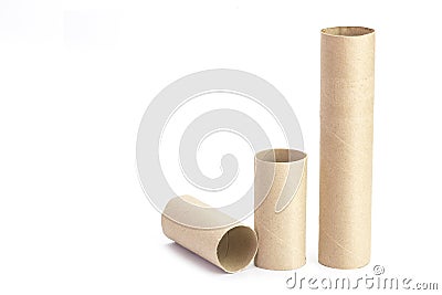 Paper tube of toilet paper Stock Photo