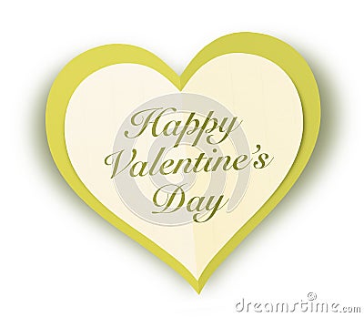 Paper Valentine Love Heart Stock Photo