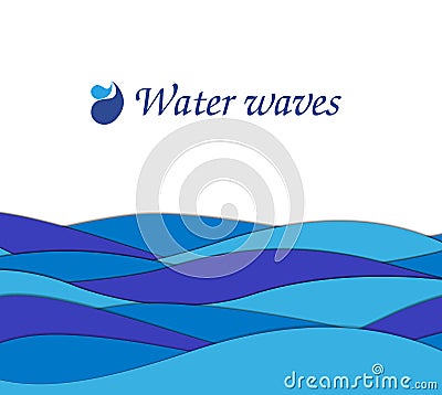 Paper wave text frame Vector Illustration