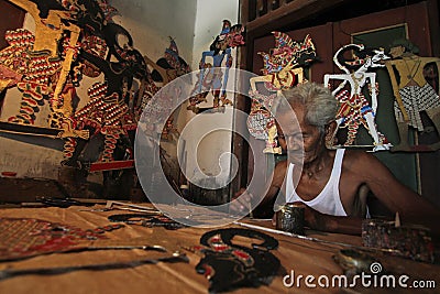 Paper Wayang Puppets Editorial Stock Photo