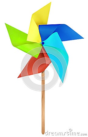 Paper windmill pinwheel - Colorful Stock Photo