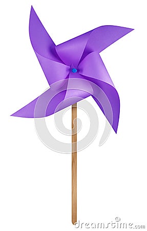 Paper windmill pinwheel - Violet Stock Photo