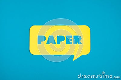 The paper word on a cloud Stock Photo