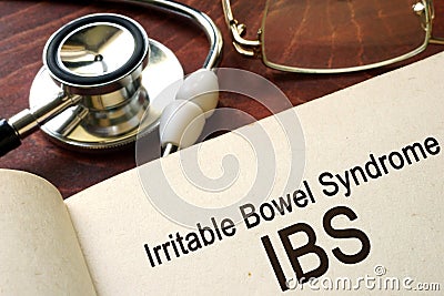 Paper with words Irritable bowel syndrome (IBS) Stock Photo