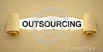 Paper work with outsourcing Stock Photo