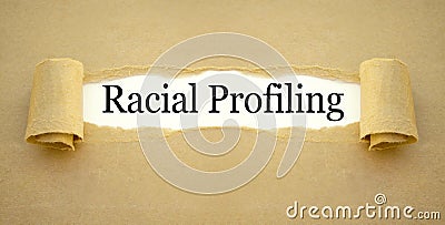 Paper work with racial profiling Stock Photo