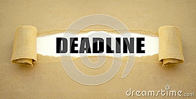 Paper work with word deadline Stock Photo