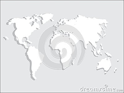 Paper World Map Stock Photo