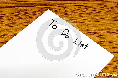 Paper write to do list Stock Photo